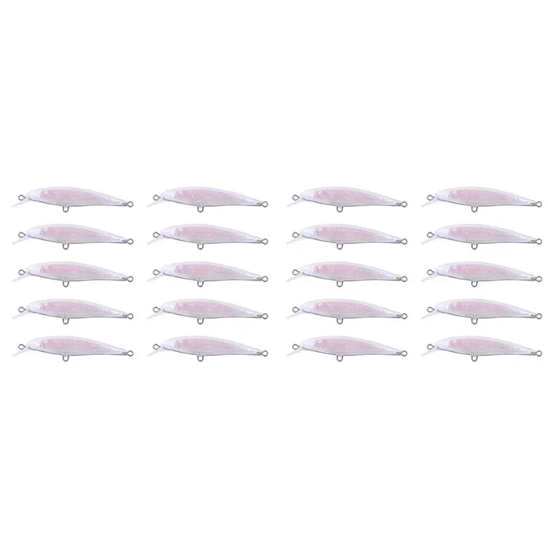 

CGDS-20 шт. DIY неокрашенная пустая приманка гольян 8,5 см голографическая погремушка через корпус для изготовленных на заказ рыболовных приманок