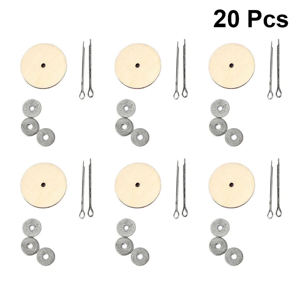 

40 set Wooden Joint Accessories 45Mm Silver Rotatable Joints For Pet Diy Bear Making Craft Kits Limbs Connectors