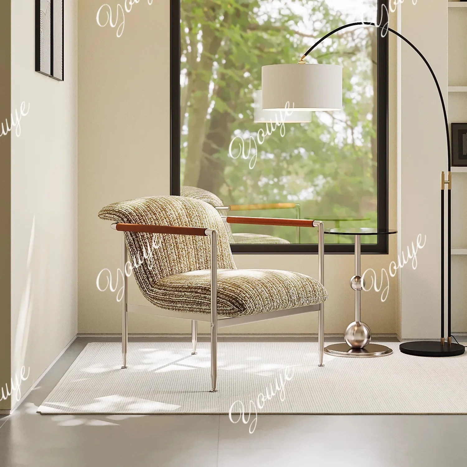 

J Leisure Armchair Designer Lazy Single Chair Small Apartment Living Room Club Reception Chair