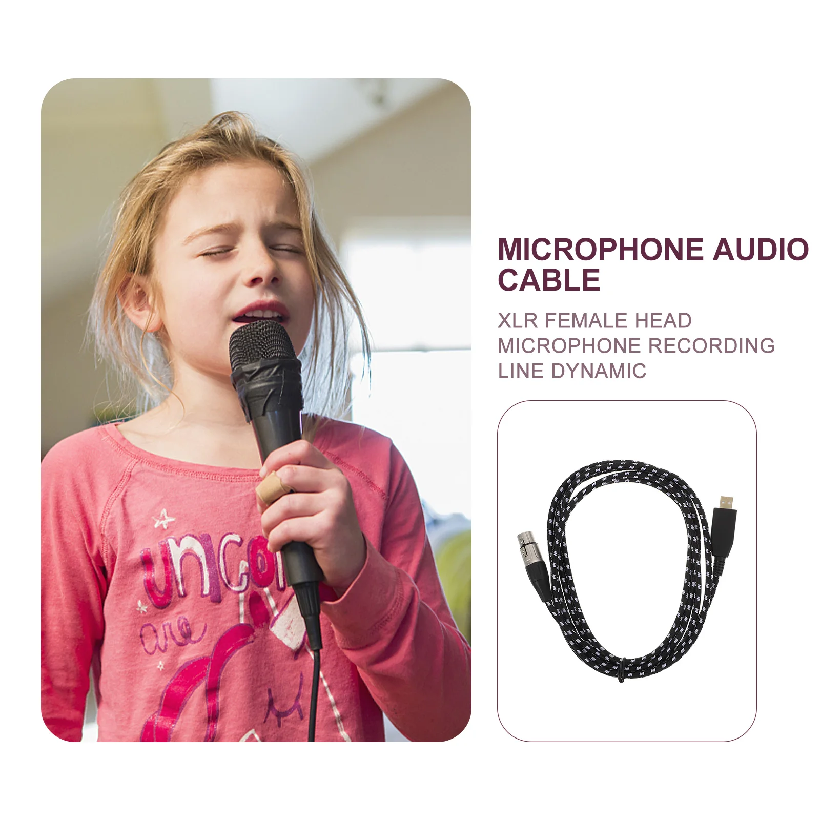 

USB to XLR Recording Cable Copper Gold-plated Microphone Audio Cable Wire Small Lightweight Portable Gift