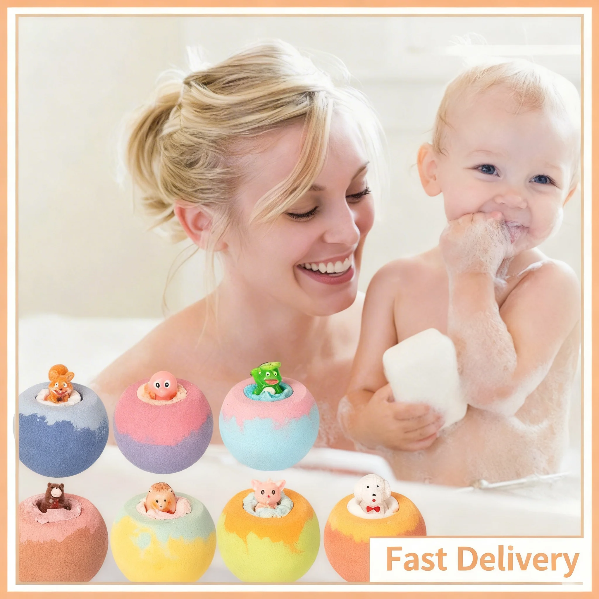 

1 шт. 100 г бомбочки для ванны для детей с игрушками-сюрпризами внутри для мальчиков и девочек, праздничная пена для ванны с веселым ароматом, дропшиппинг