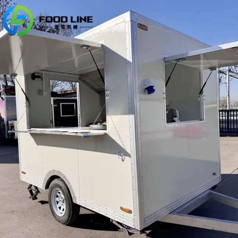 Customized Food Truck Fast Food Trailer Ice Cream Truck Mobile Bar Truck Food with Full Kitchen