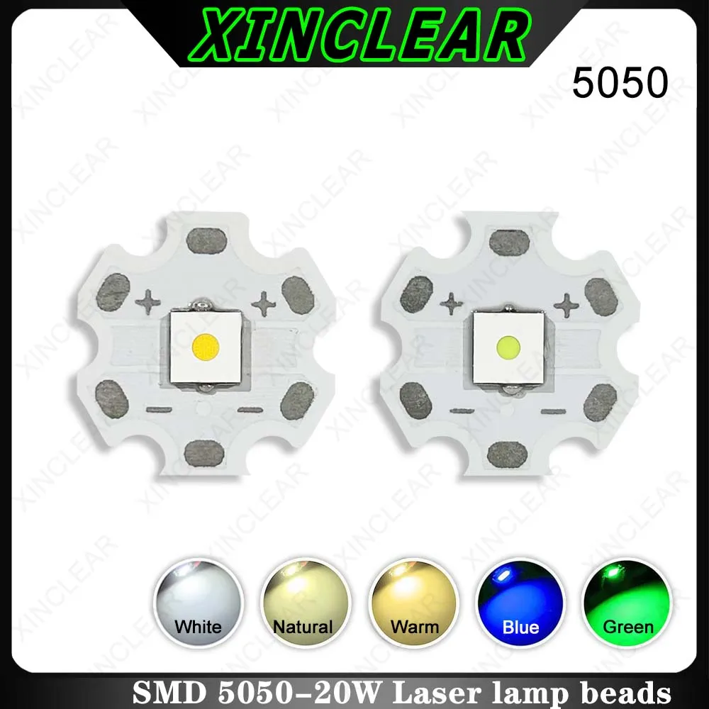 Laser Light Beads 20W 15W 8W Warm Natural White Golden Green Blue 5A LED SMD5050 Chips For Flashlight Headlight Miner\'s Lamp