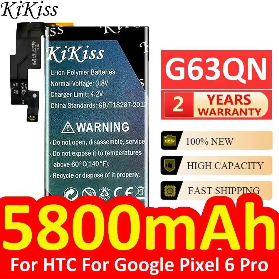 For Htc Google for Pixel 6 Pro High-Efficiency 5800mAh Mobile Phone Battery G63QN