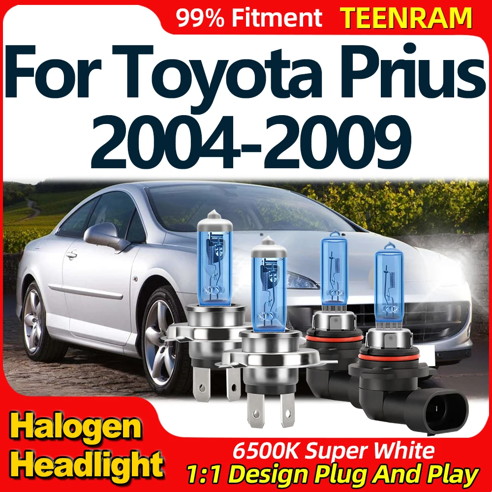 

200W Halogen Lights Bulbs 24000LM Car Headlight 12V High Low Beam Fog Lamps For Toyota Prius 2004 2005 2006 2007 2008 2009