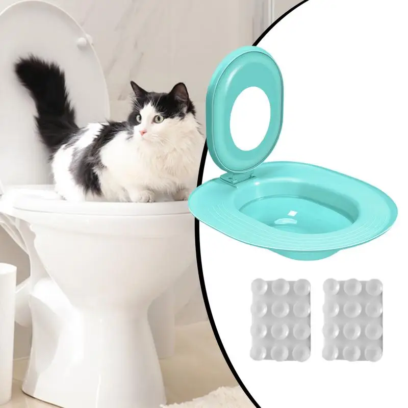 مقعد معلم لتدريب مرحاض القطط للحيوانات الأليفة مانع للتسرب وغير لاصق لمدرب مرحاض القطط لمنزل الحمام في الشقة