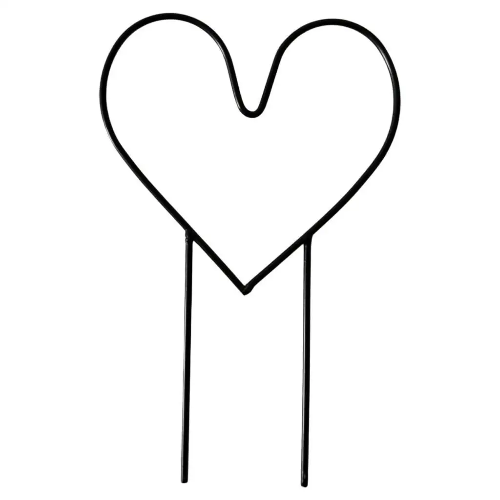 

Houseplant Trellis Stakes Rust Resistant Decorative Support Frame Flowerpot Metal Compact Display Heart Shaped Climbing Holder