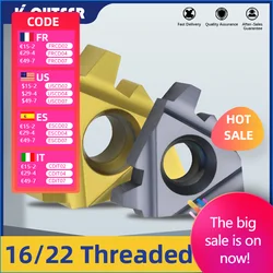 10pcs carbide thread insert 16ER/IR 22ER/IR 1.5TR 2TR 2.5TR 3TR 4TR 5TR 6TR threading insert trapezoidal lathe thread tool blade