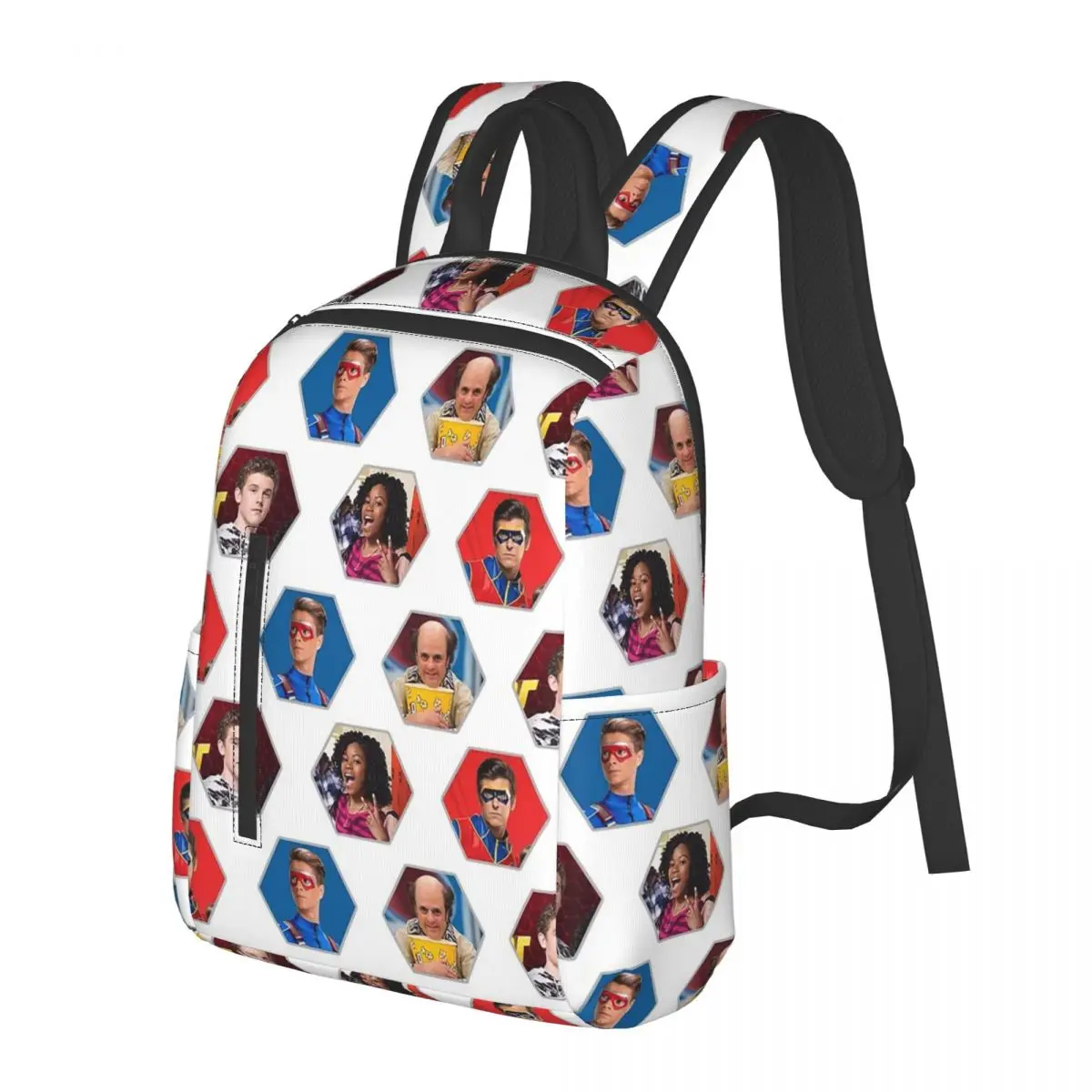 Henry Danger - Hexagon Student Backpack School Bag Hiking Travel Daypack for Men Women Bookbag Shoulder Bags