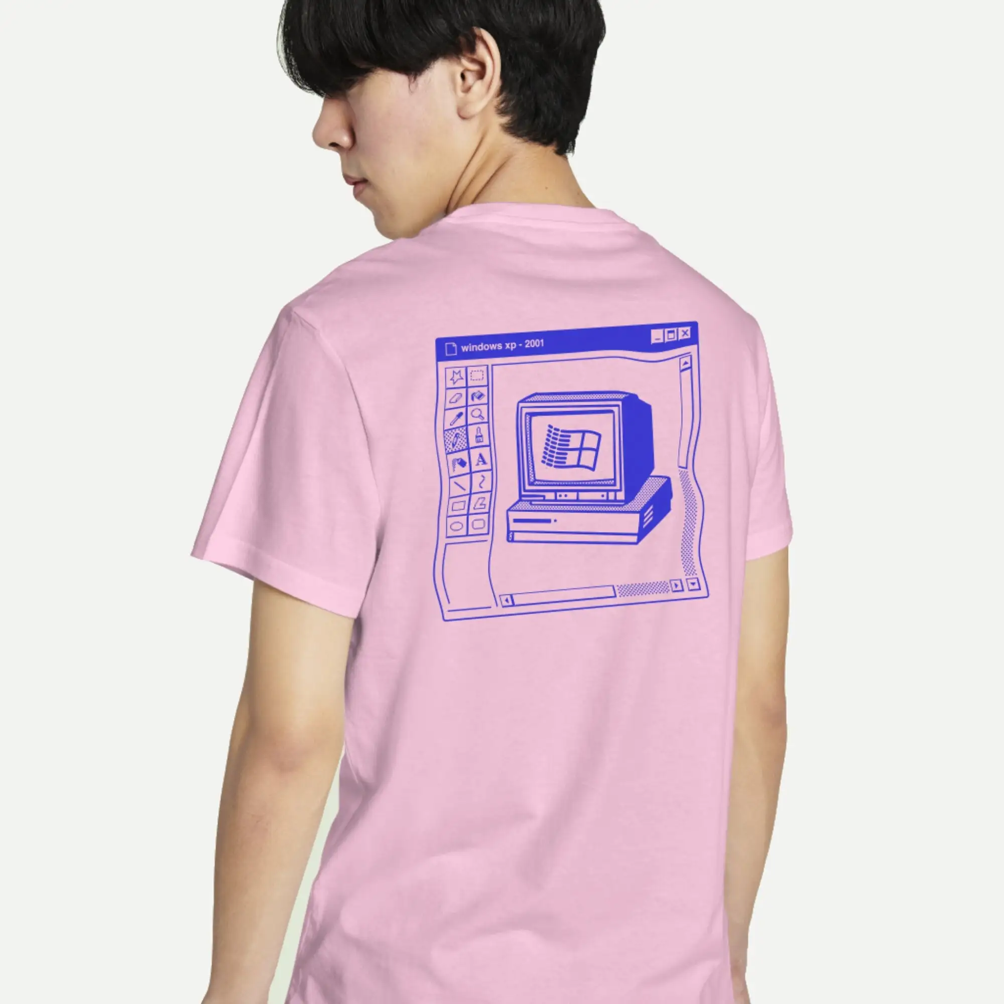 Retro Windows XP T Shirt Back Print Comfort Colors Top Oversized Streetwear White Pink Birthday Christmas For Her Him