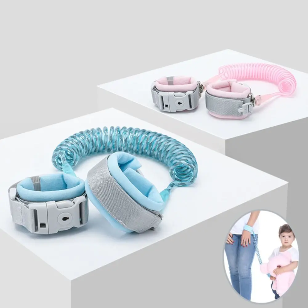 

Elastic Baby Link Traction Rope Loss prevention Reflection Anti-lost Wrist Link Band Key Lock Bracelet Children Safety Harness