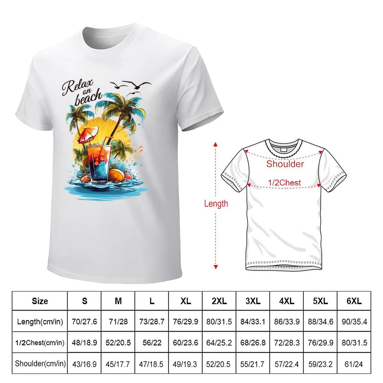 Summer drink cocktail beach vacation gift T-shirt plus sizes sublime new edition cute tops plain t shirts men