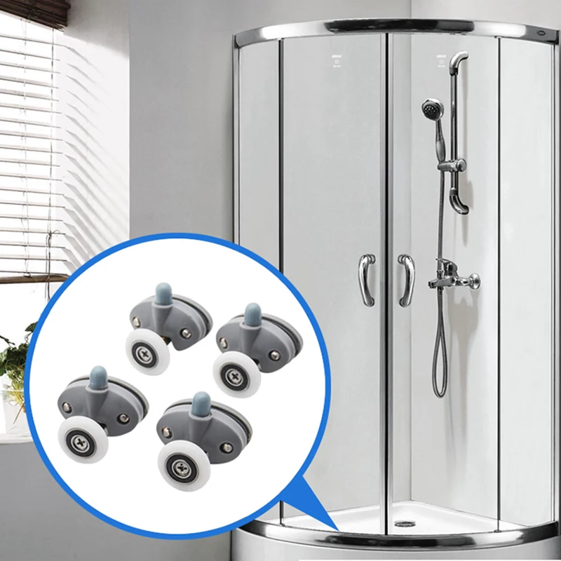 4pcs/8pcs Butterfly Shower Door Roller Runner Wheel Diameter 23mm/25mm, Set of 8 (Two Screw Distance 30mm)