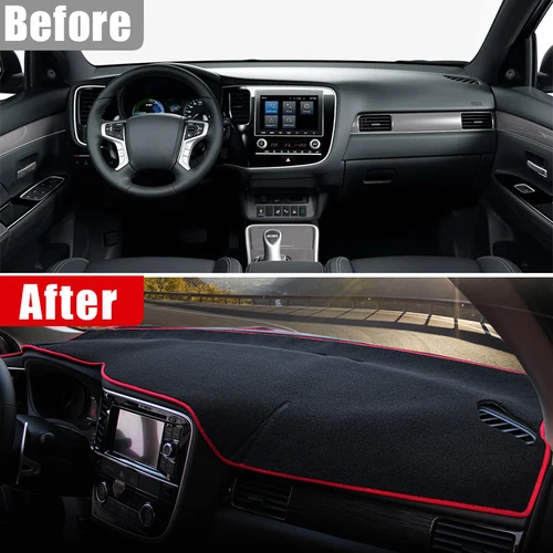 Imagen 2 del producto Para Mitsubishi Outlander 3 2013 2014 2015 2016 2017 2018 2019 2020 2021 cubierta de salpicadero de coche alfombrilla parasol accesorios
