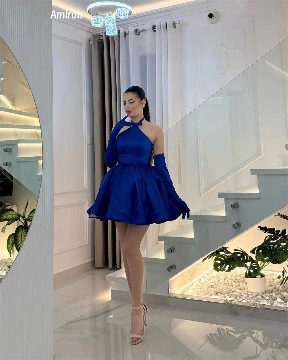 Amirah 맞춤 제작 이브닝 드레스 D/파티 오프 숄더 댄스 파티 드레스 비치 스커트 럭셔리 여성 우아한 파티 드레스 팬 칼라