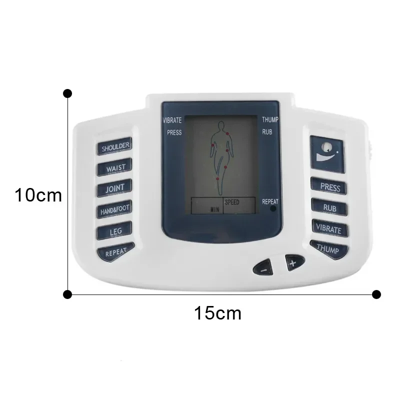 

JR-309A Electronic pulse massager body massager TENS UNIT EMS MACHINE Electrical Stimulator with electrode massage slipper