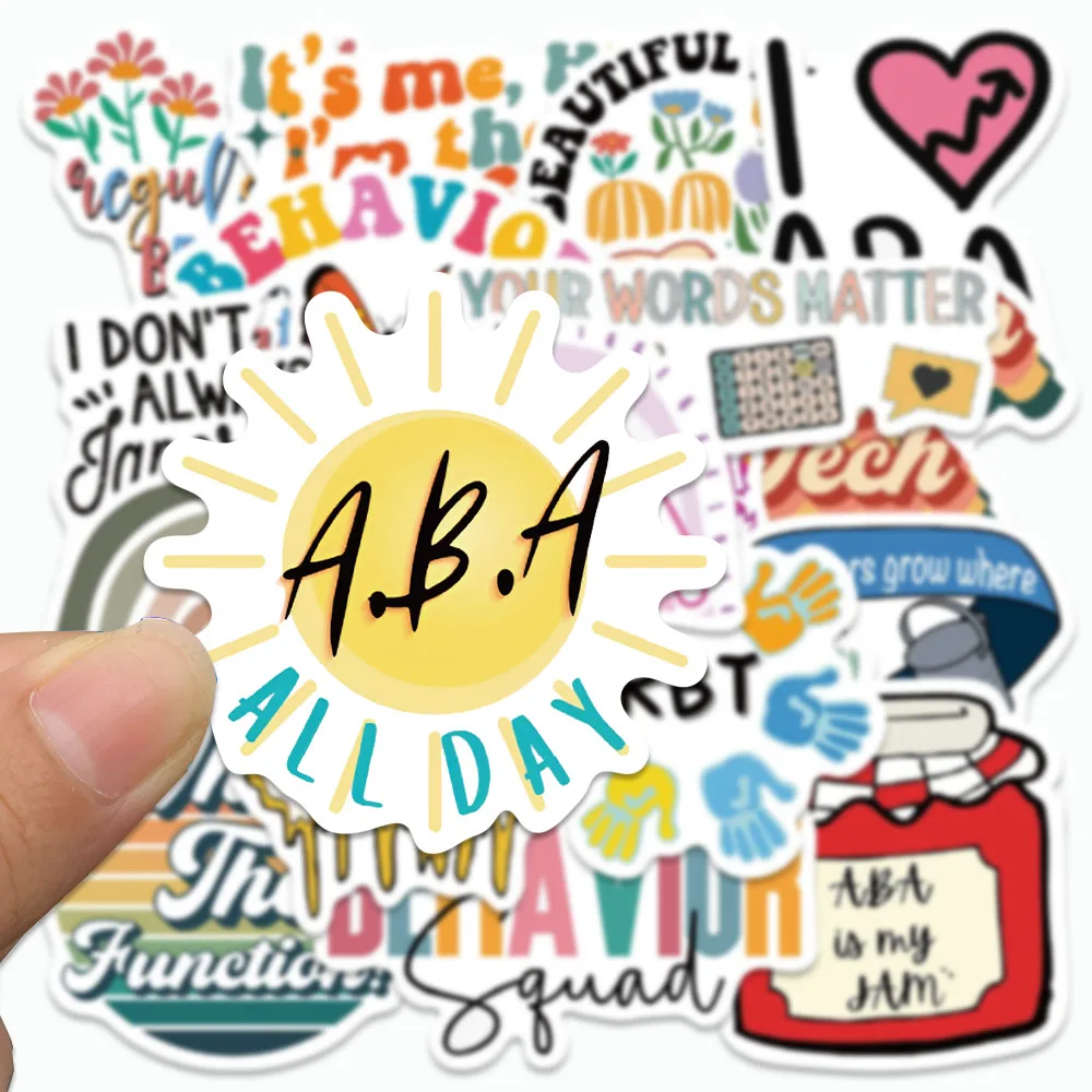 50PCS Cartoon ABA Stickers INS Stijl DIY Graffiti Decals Voor Koelkast Notebooks Plakboek Laptop Bagage Tieners Stickers Speelgoed