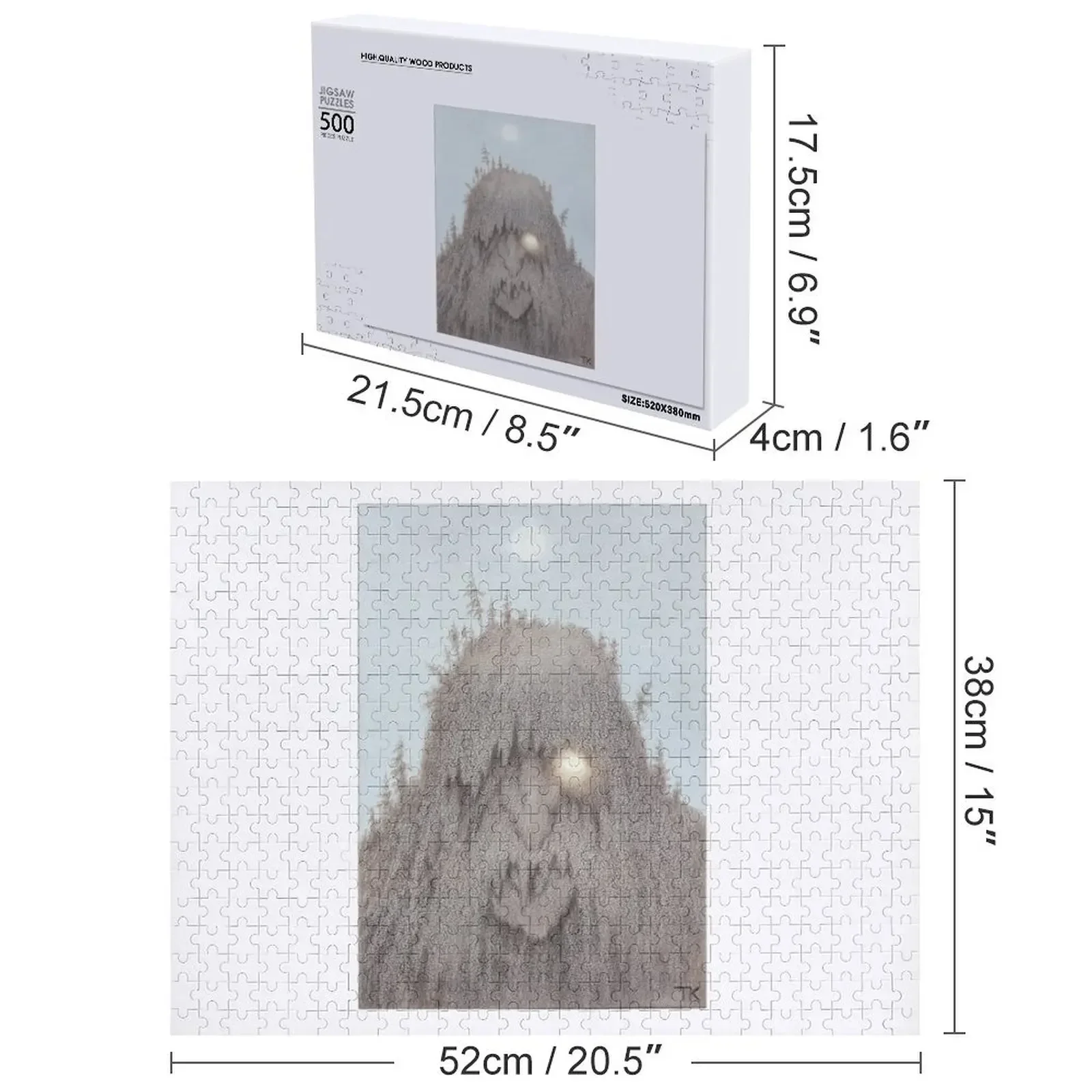 Theodor Kittelsen Forest Troll, 1906 puzzel op maat gemaakte cadeaus voor kinderen Dierenpuzzel