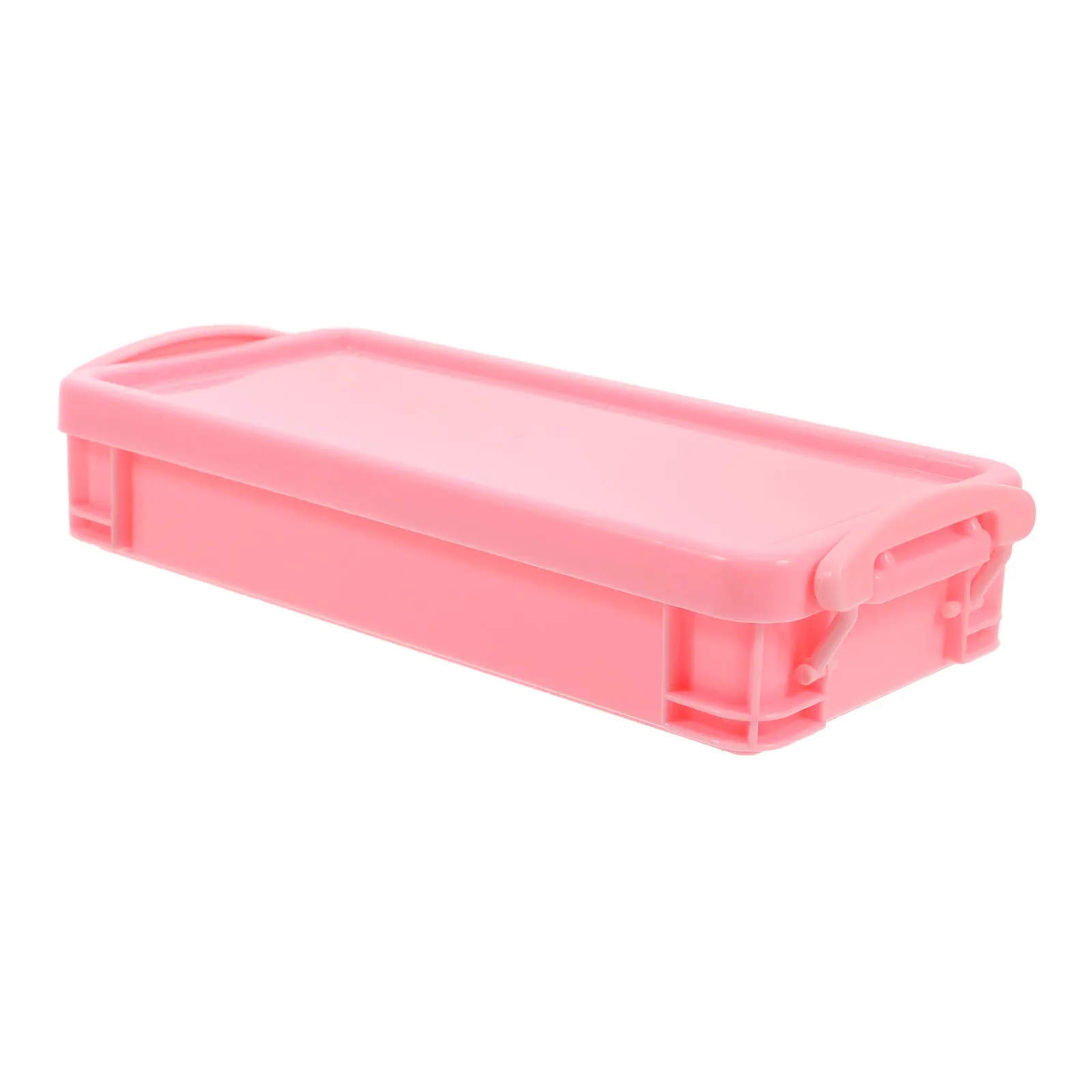 Hard Plastic Stackable Pencil Box Large Capacity Pencil Organizer for Desk Classroom School Supplies Storage Marker Crayon