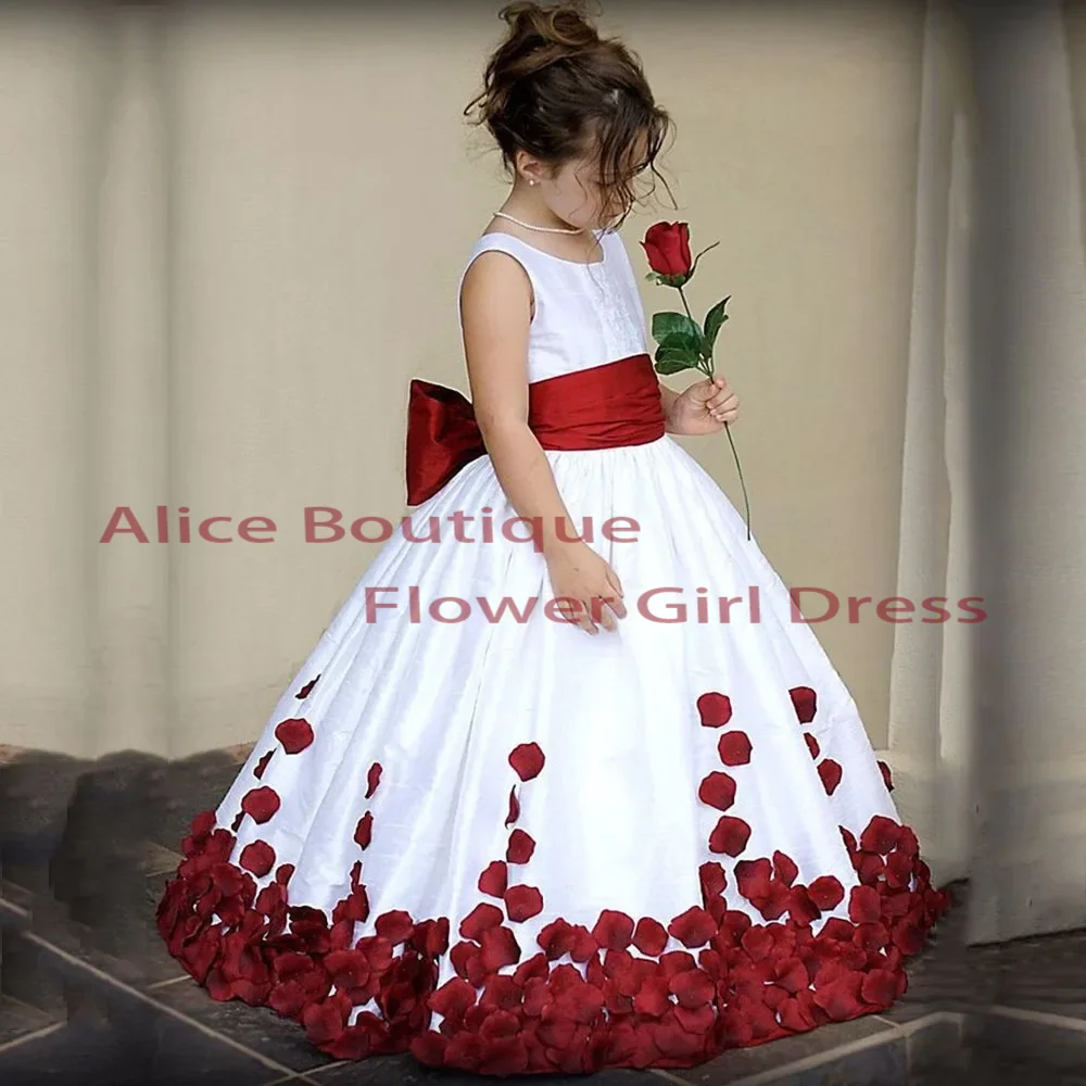 

Великолепное платье с розовой аппликацией для девочек-цветочниц, трапециевидное платье длиной до пола, платья без рукавов для девочек, платья для первого причастия, дня рождения