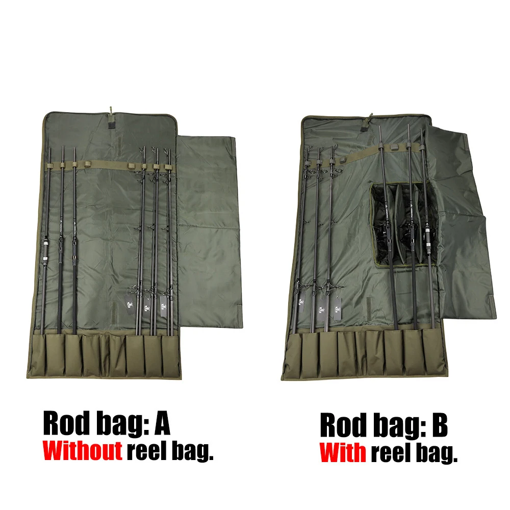 

1.5m 2.1m Oxford Cloth Foldable Rolling Fishing Rod Bag Soft case Travel Large Capacity Rod Fishing Gear Bag Waterproof