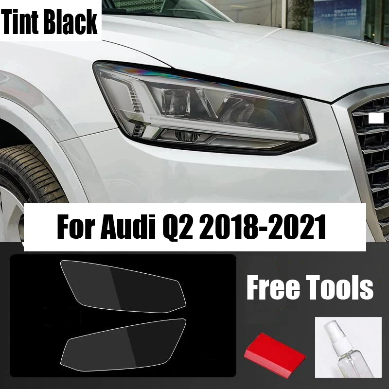 For Audi Q2 TPU Deluxe Headlights Protective Film Tint Blacked/Transparent Membrane Window Column Pillar Sticker Accessories