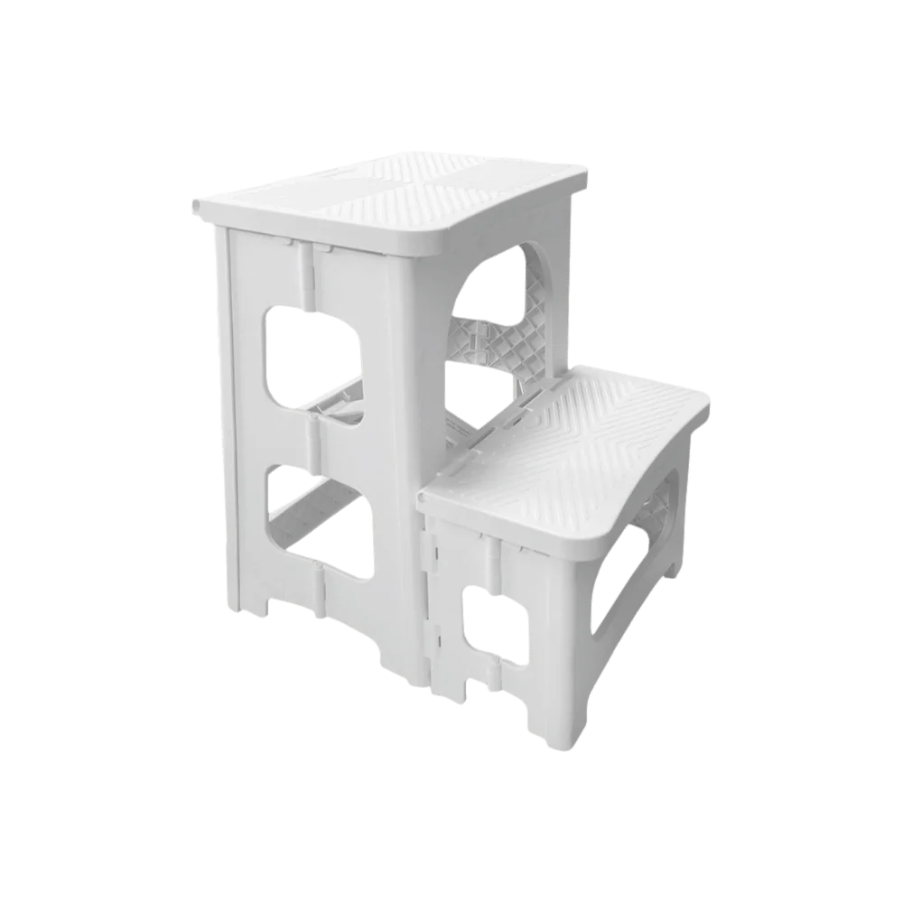 

Multi Functional Foldable Stool Anti Slip Thickened Plastic Folding Ladder Stable Support Lightweight Step Stool Kitchen