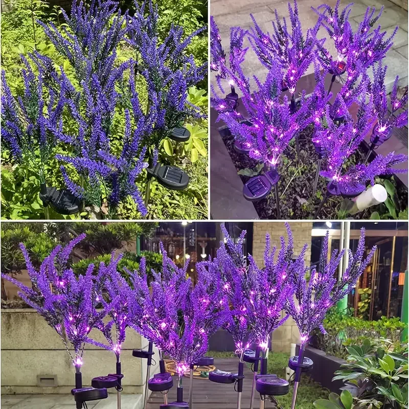 1 قطعة مصباح ليد الخزامى في الهواء الطلق حديقة مصباح حديقة تعمل بالطاقة الشمسية مقاوم للماء لجميع القديسين عيد الميلاد احتفالي ديكور المناظر الطبيعية في الحديقة #5