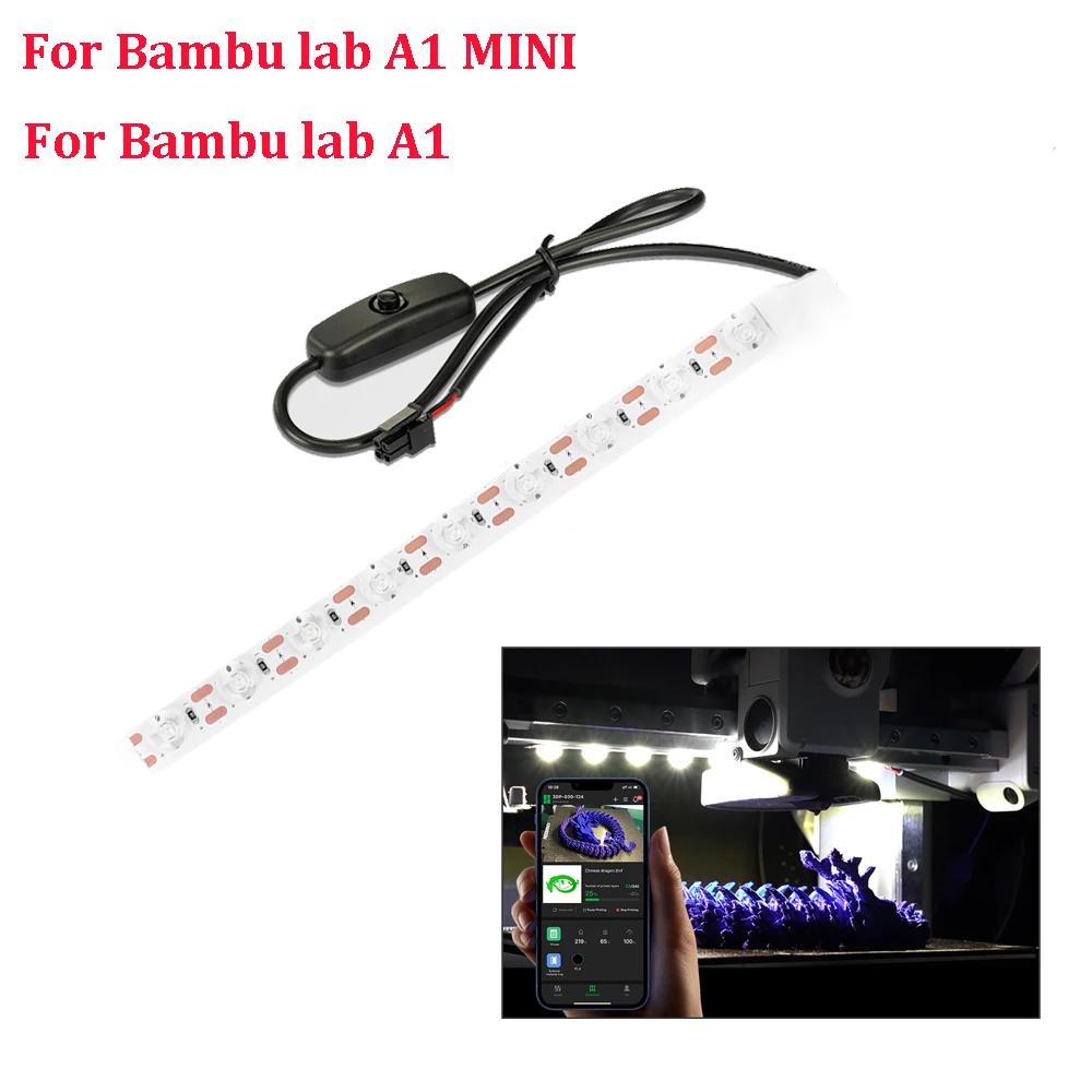 For Bambu lab A1/A1mini Led Light Strip Ra95 Fill light 24V Bambulab 3D Printer Parts Fill Light for A1 Special Light Strip