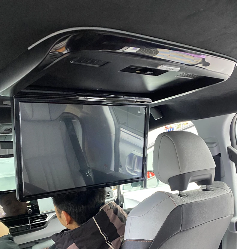 شاشة 16 بوصة تعمل بنظام أندرويد 10 OS 3+32 جيجابايت قابلة للطي على السقف مدمجة مدخل HD-MI ونطاق مزدوج Wlan للسيارة/المدرب/الوعاء #4