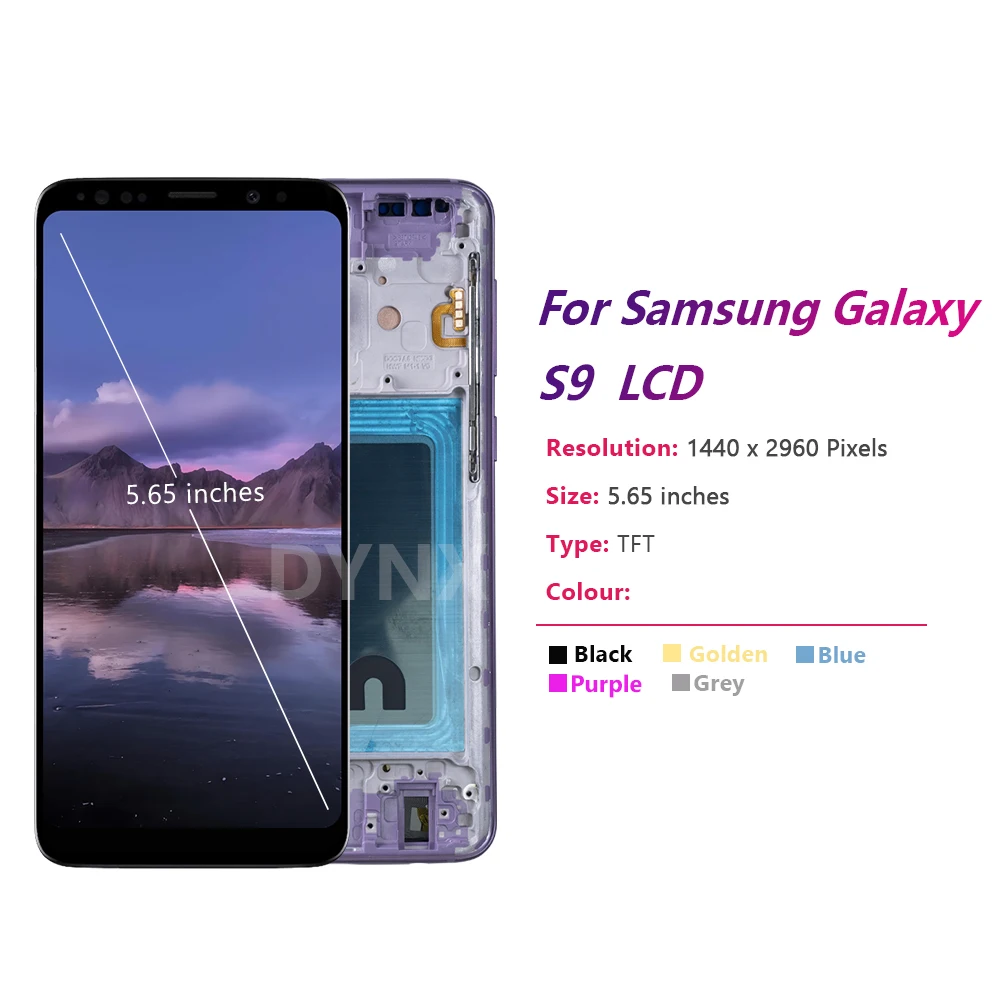 AA+ 100% Tested Display For Samsung Galaxy S9 LCD Display Touch Screen Digitizer +Frame For Samsung Galaxy S9 Screen Replacement