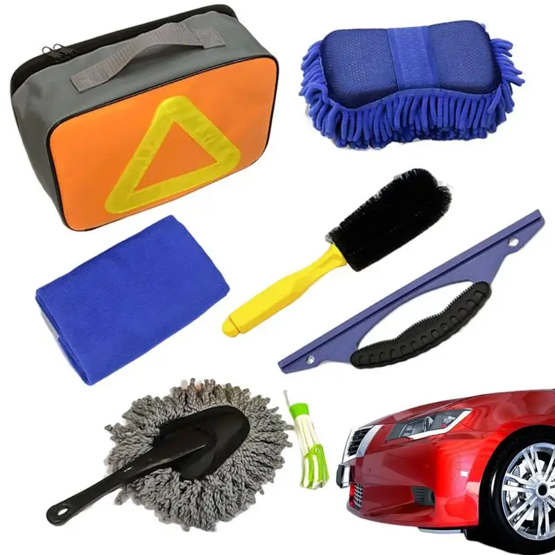 

Car Detailing Kit Interior Car Cleaning Kit 7pcs Car Detailing Brush Set Easy To Use Interior Car Cleaning Kit Car Buffing Pads