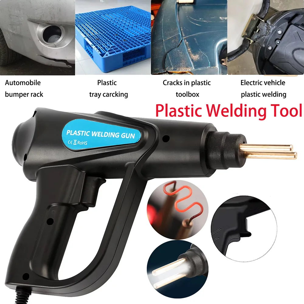 Mesin Stapler Panas Pokok Plastik Tukang Las Plastik PVC Mesin Perbaikan Bumper Kit Perbaikan Besi Solder untuk Pistol Mobil