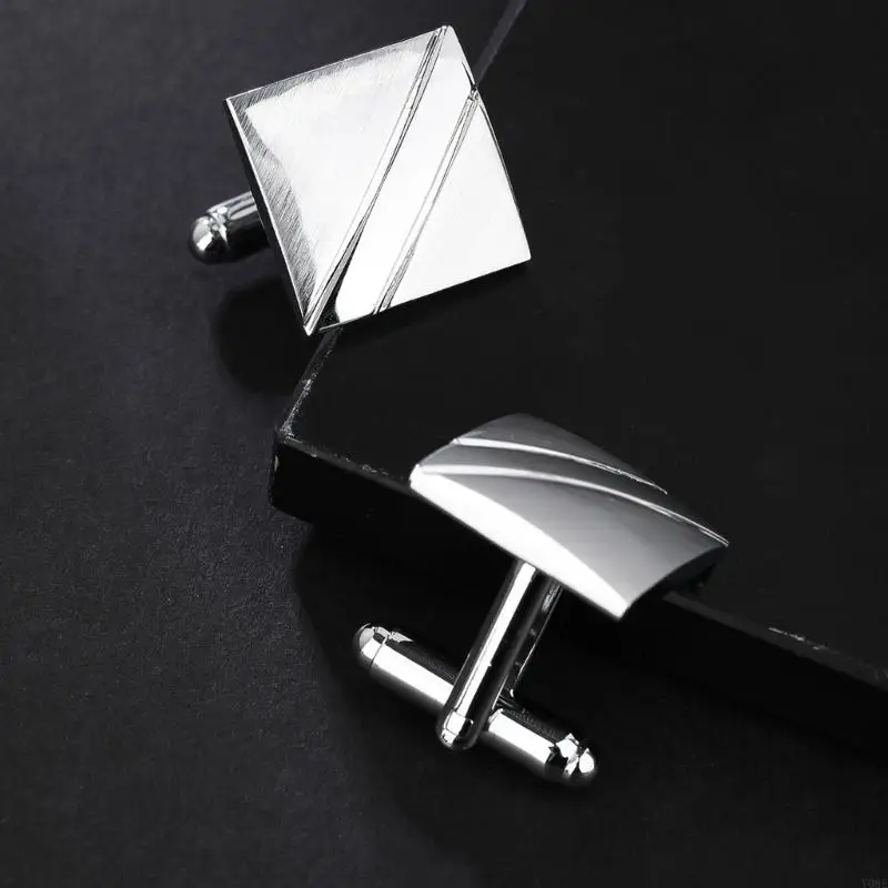 Elegant Copper Alloy Mens Cufflinks Intricate Mesh Detailing Comfort Fit Secure Closure Cuff Link For Business Attire Y08E