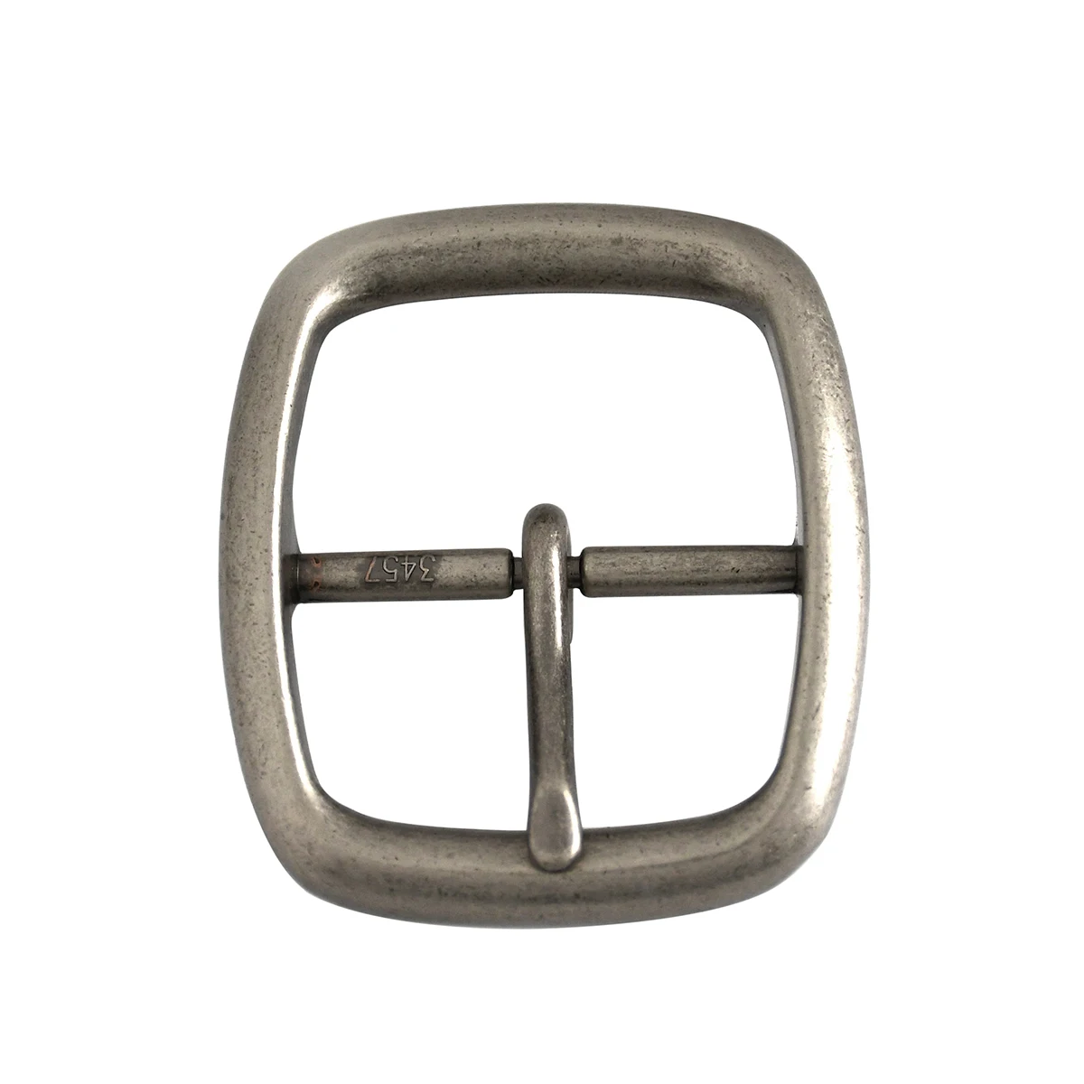 1piece Middle Center Bar Buckle 40mm Metal Retro Silver Men\'s Casual Single Pin Center Bar Buckle Leather Craft Webbing