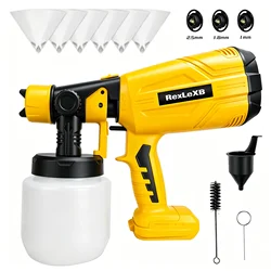 PISTOLA DE PULVERIZACIÓN eléctrica de 1000ml, pulverizador de pintura inalámbrico, aerógrafo de revestimiento de acero para muebles de coche, para Dewalt, batería de 20V (sin batería)