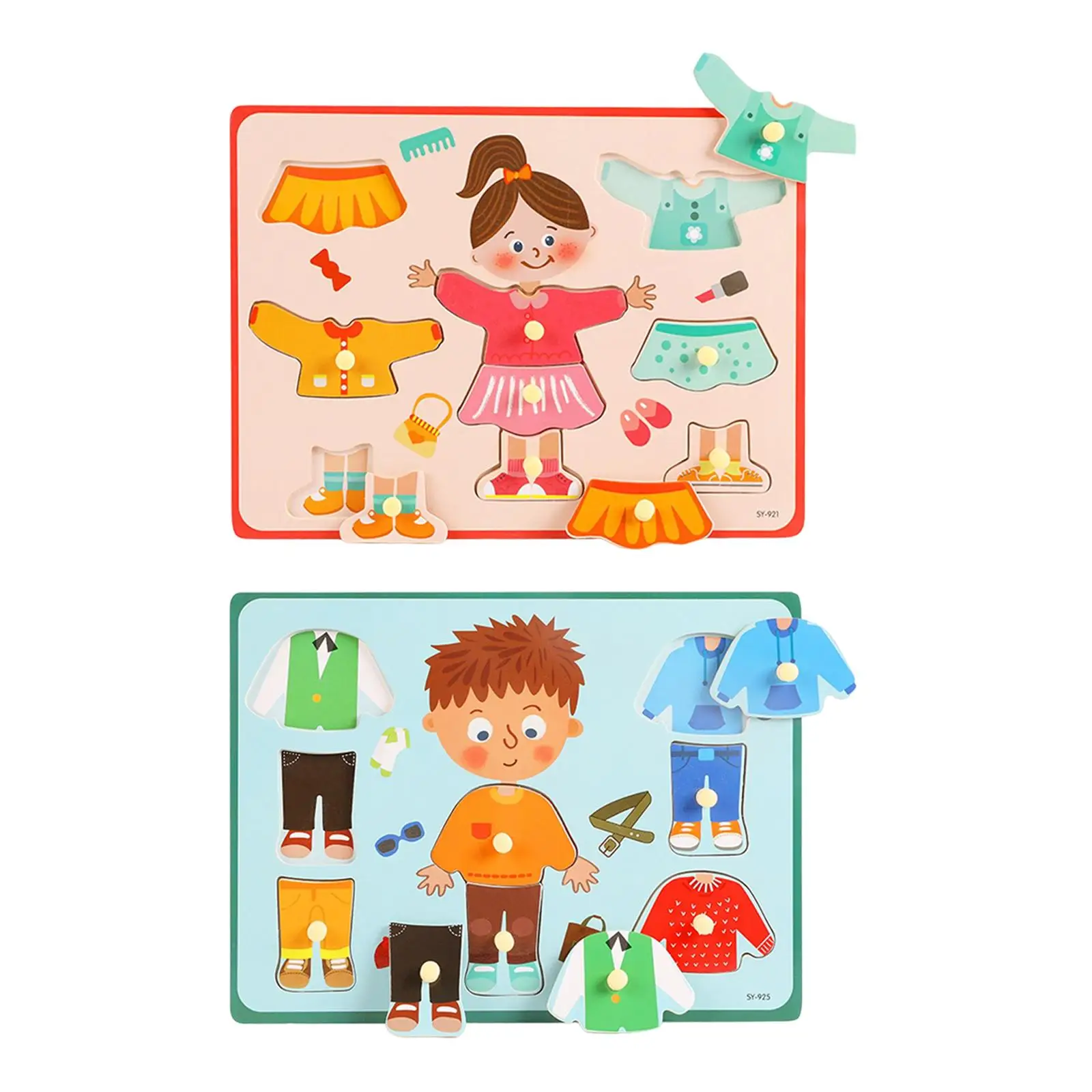 

Dress Up Toy Early Learning Educational Toy Puzzle for Toddlers Gift