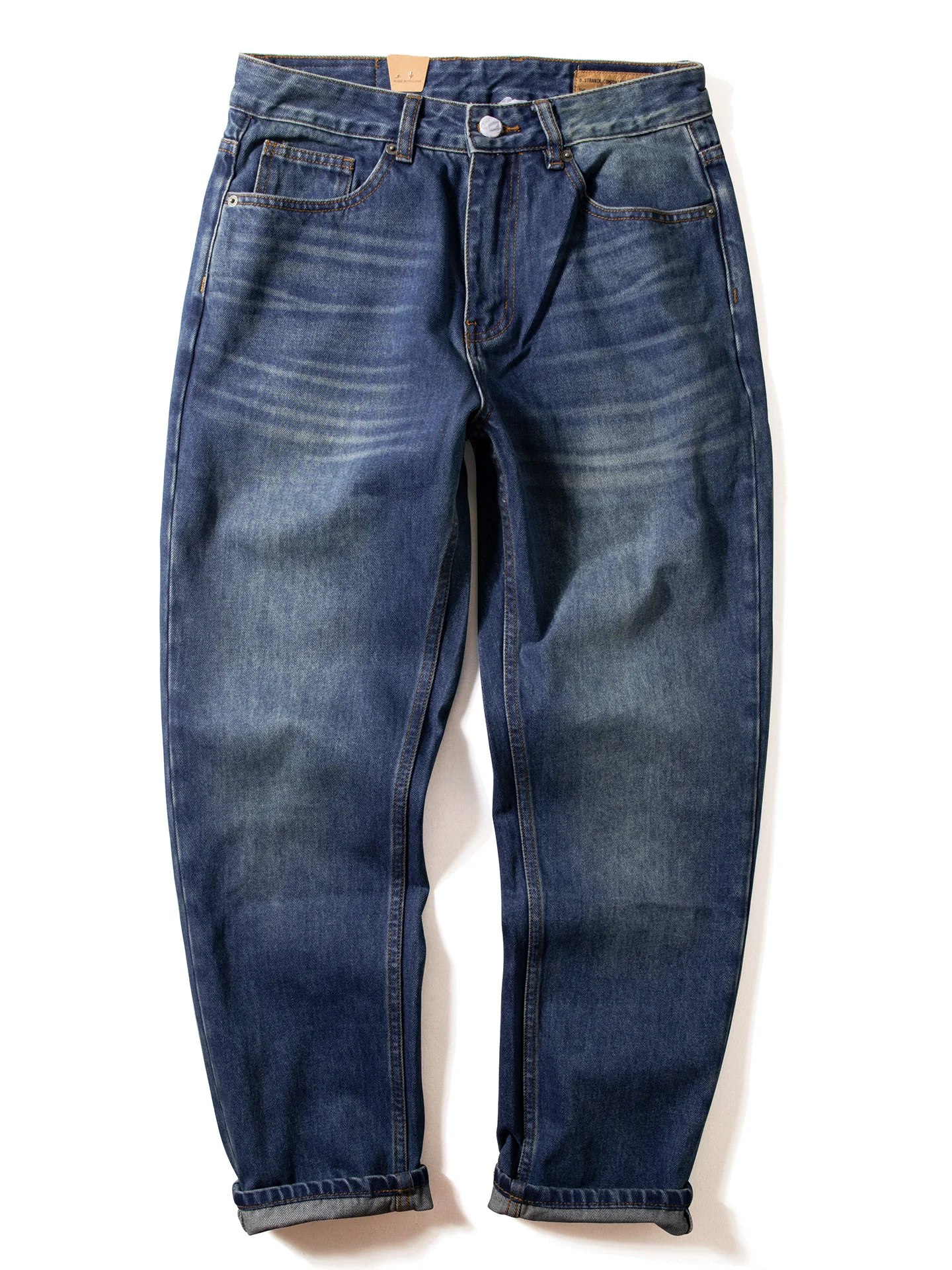 

Мужские джинсы в американском ретро-стиле, осенне-зимние, новые, модные, брендовые, конические, универсальные, свободные, прямые, повседневные брюки из хлопка