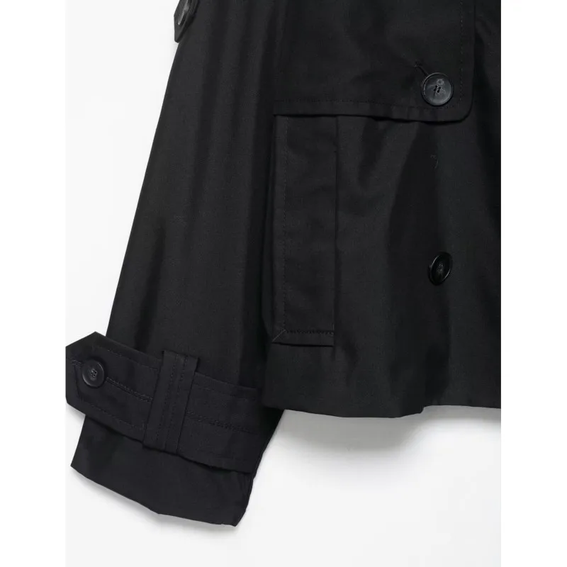 Damska kurtka dwurzędowa NERHEFZ, jesienna, z długim rękawem, krótka, wodoodporna, trencz, damska krótka bluzka.