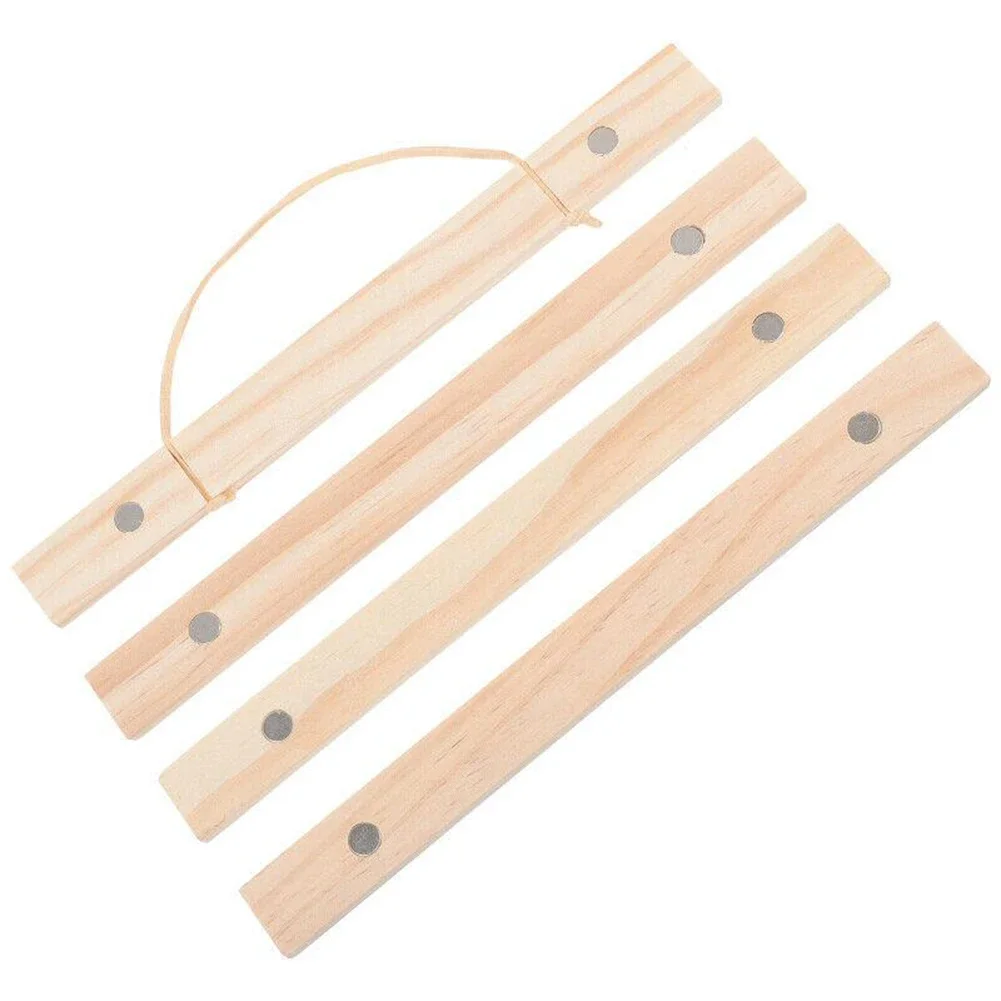 1 Set Of Pine Poster Hanging Scrolls Wooden Strips With Lanyard And Magnet Solid Wood Frames Household Supplies Home Decor