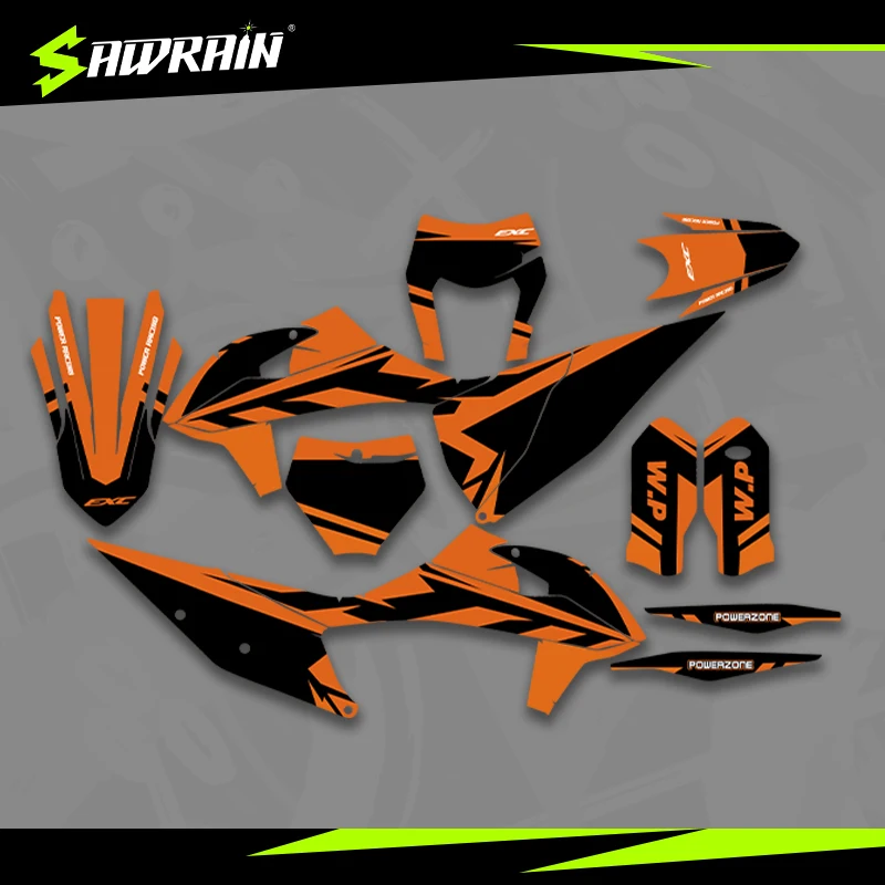 

Мотоциклетные графические фоны Sawrain, наборы наклеек для KTM EXC XCW SXF 19-22SXF 20-23EXC 005
