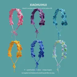 Original Design Hand-woven Mixed-color Bow Headbands for Women Summer Travel Photo Fashionable and Versatile Hairband Y2k