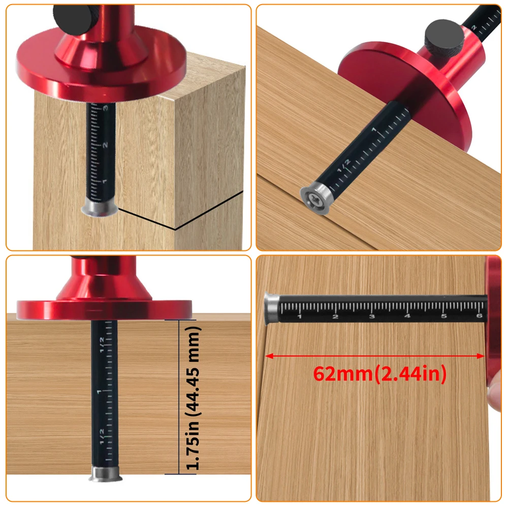 Rueda de Marcado Calibre Métricas/Pulgadas Estilo Europeo Carpintería Scriber Línea Paralela Dibujo Mortaja Madera Scribe Herramienta