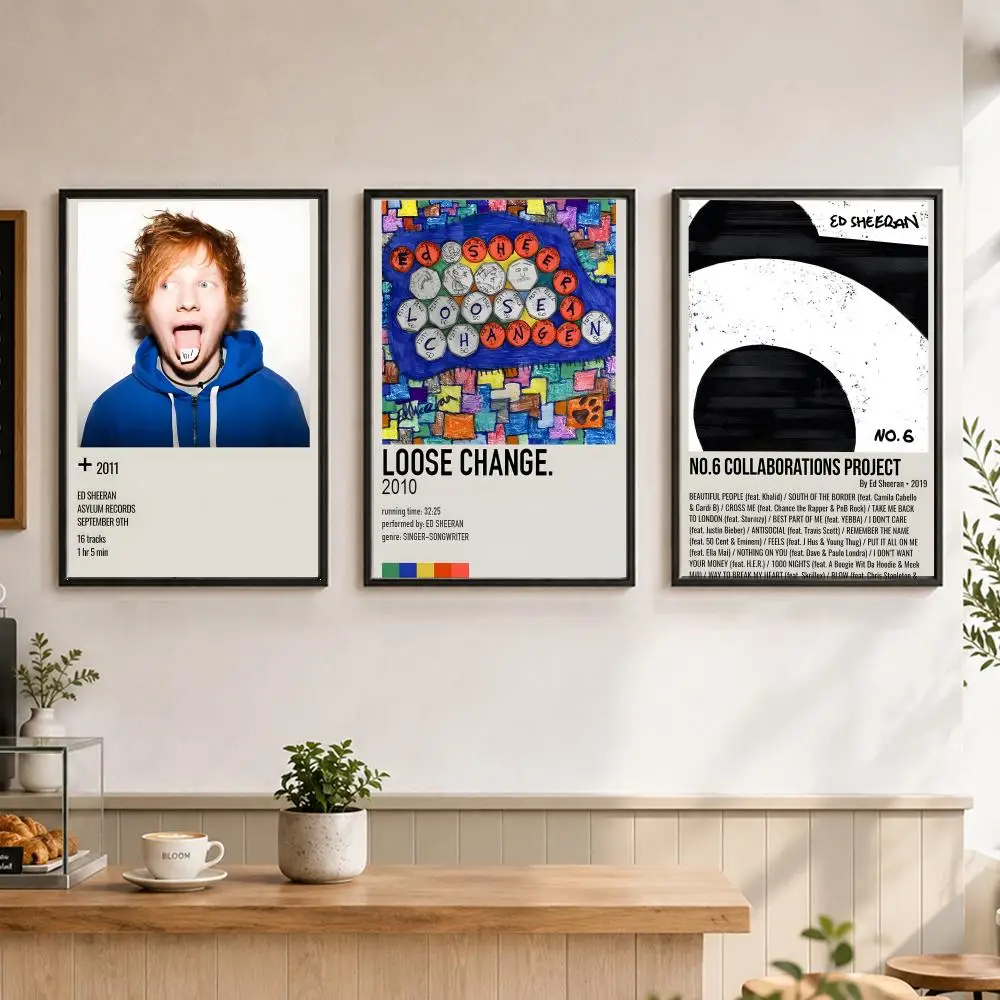 Rapper EEd Sheeraned Poster  Poster, Wall Decor Art Print, Abstract Wall Decor Art Print for Living Room