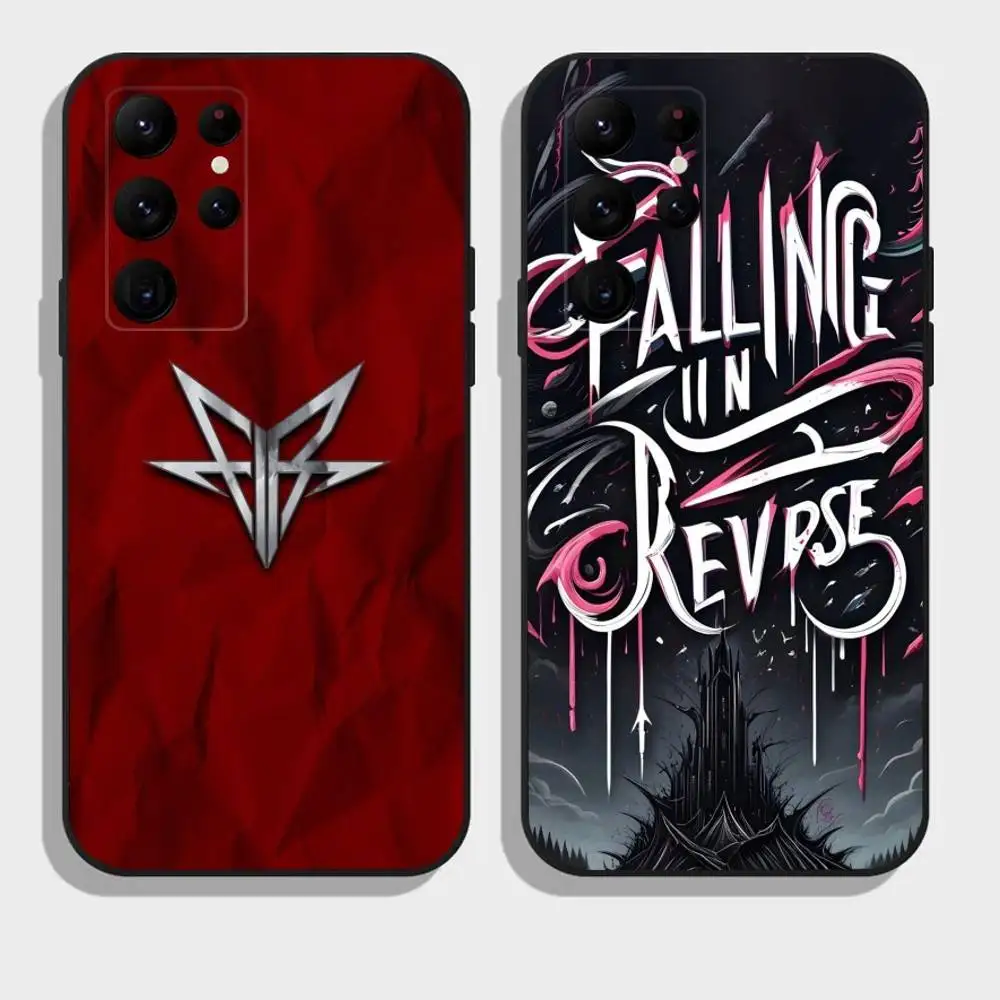 Custodia per telefono Band F-Falling In R-Reverse per Samsung Galaxy A73,21,22,32,71,53,52,51,80,5G Cover morbida nera