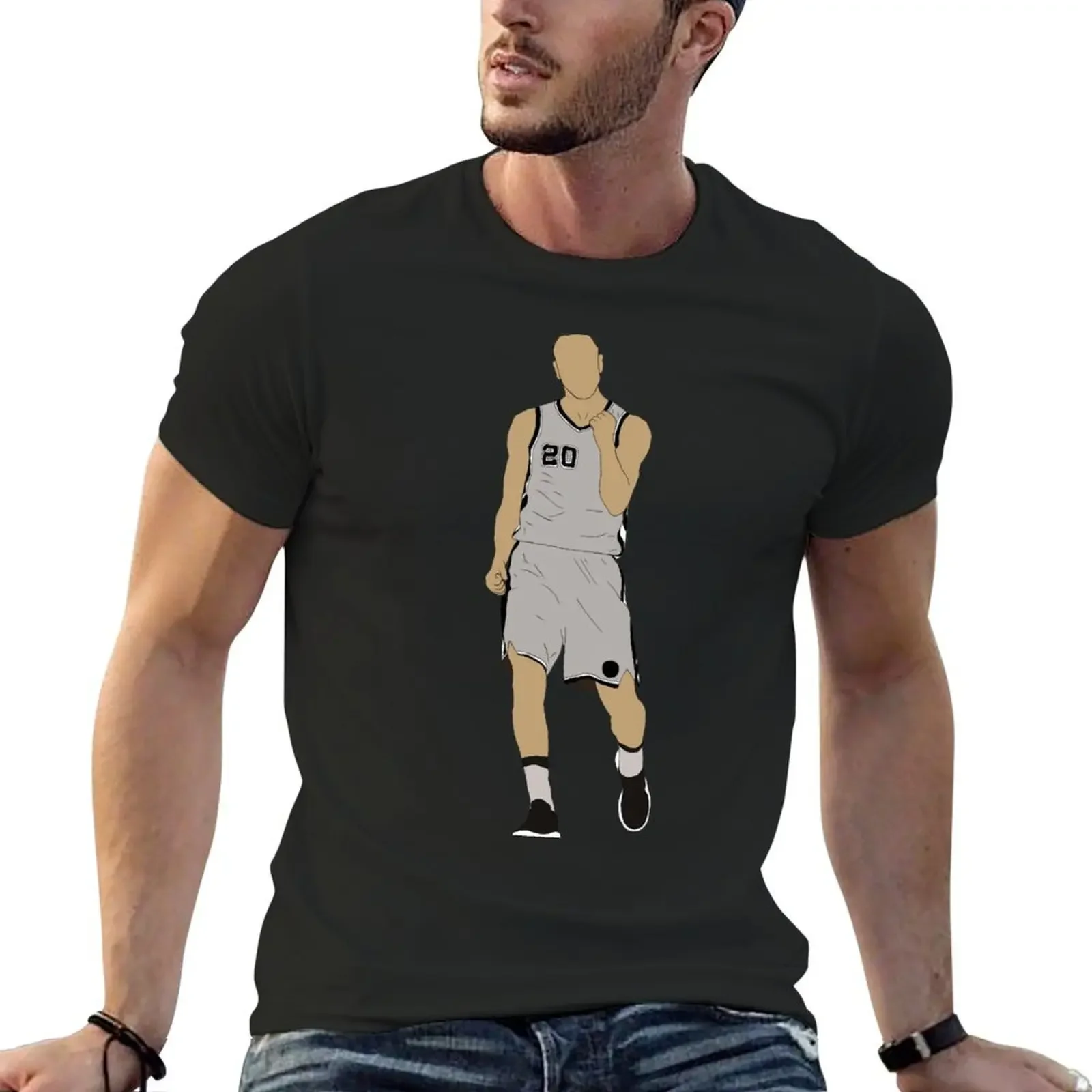 

Manu Ginobili Celebration T-Shirt summer tops man clothes men clothings