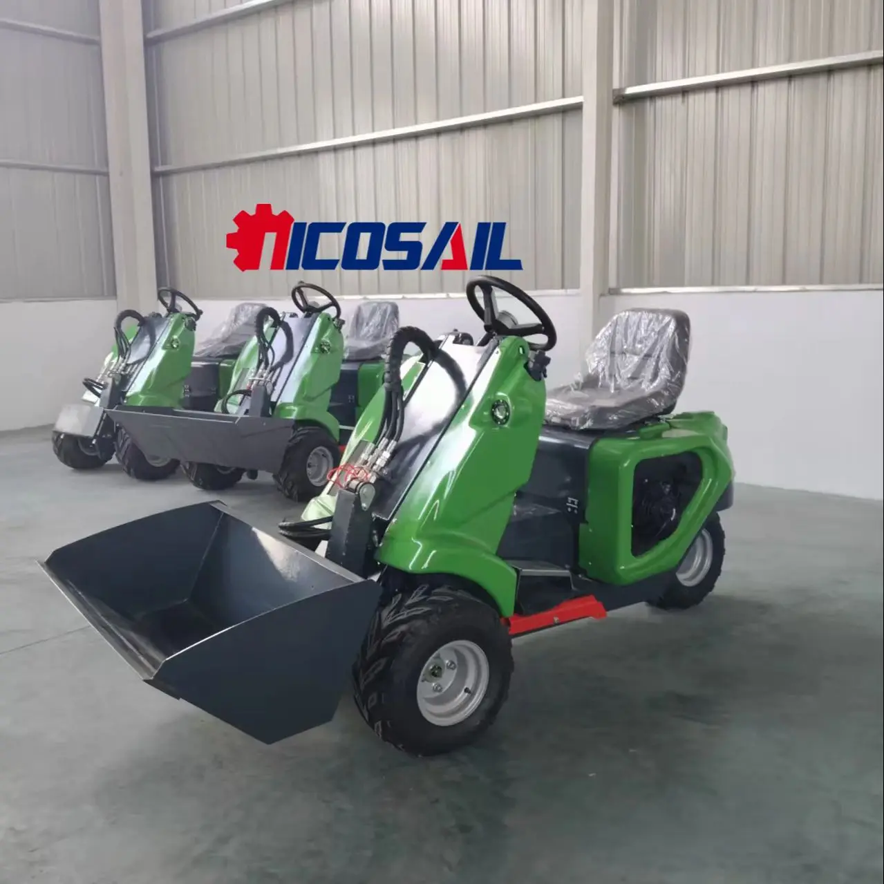 

Customized product: Hydrostatic micro wheel loader with three wheels for sale, engine loader