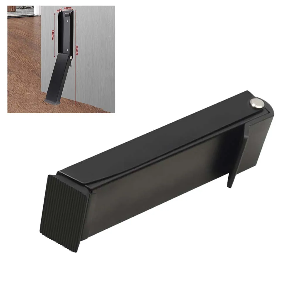 1pcs Door Gate Stopper Adjustment Fixed Holder Fold Non-slip Floor Stopper Rubber Base Anti-slip Groove Door Stopper Hardware