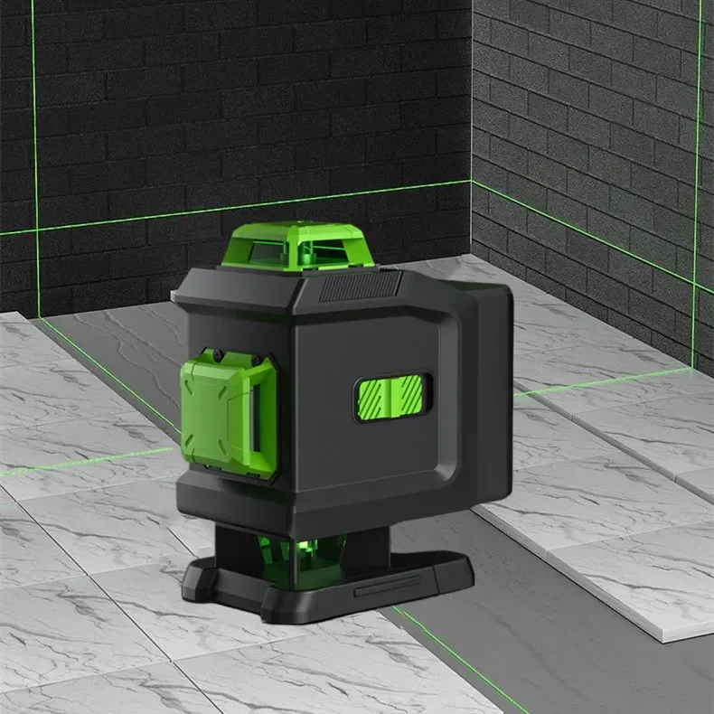 Professional Laser Level 12/16 Lines 3D Green Laser Level Self-Leveling 360 Degrees Vertical Cross Lines Green Laser Beam Lines