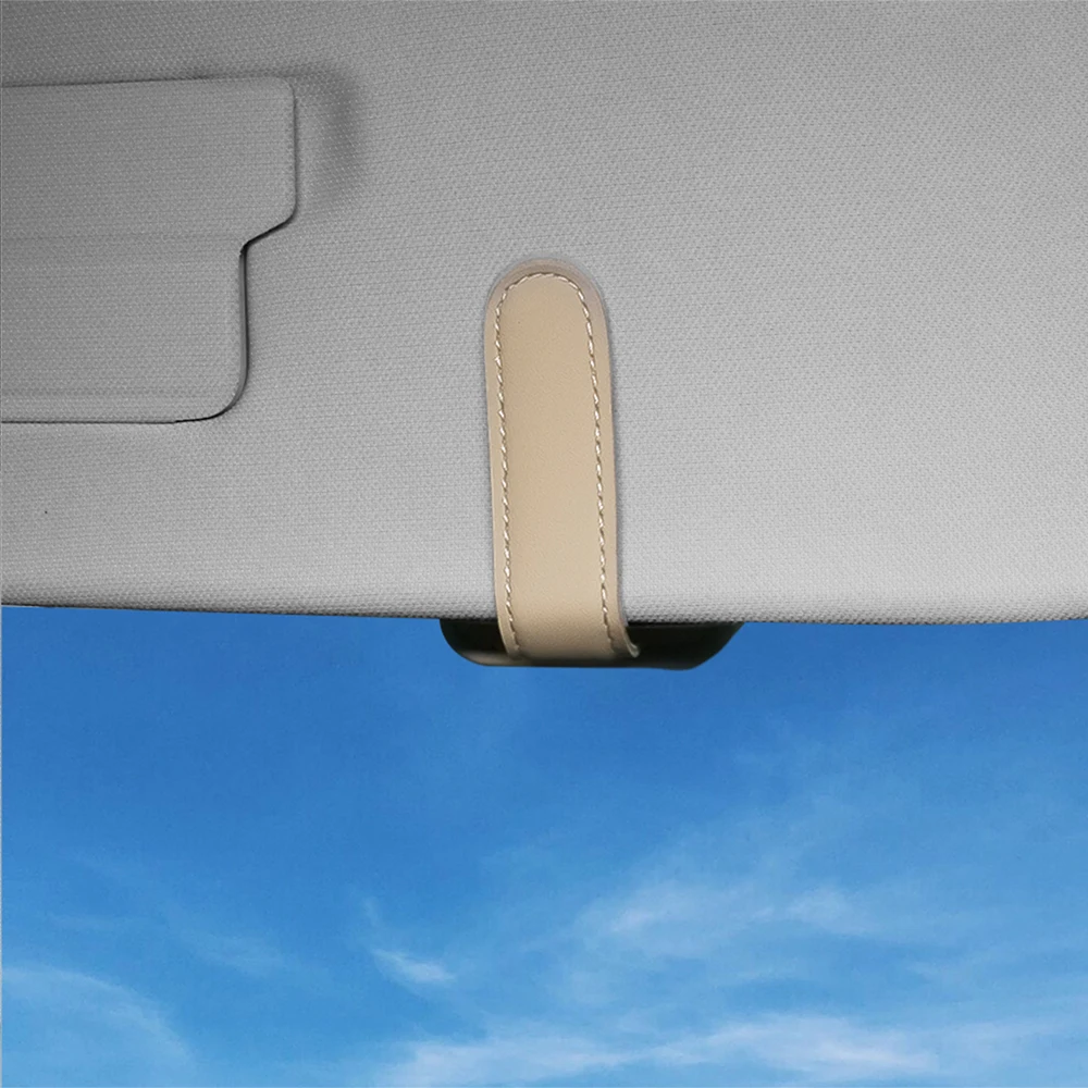 PU Car Glasses Holder Sun Visor Strong Magnet Card Ticket Clip For Volvo RDESIGN XC90 XC60 C30 T6 S60 C70 V40 V70 V60 S80 S40